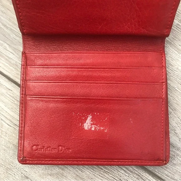 Vintage Christian Dior Red Wallet - Picture 7 of 10